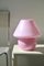 Vintage Murano Pink Mushroom Table Lamp, 1970s 1