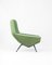 French Armchair in Green Velvet by Guy Besnard, 1950 2