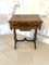 Antique Victorian Burr Walnut Sewing Table, 1860s 1