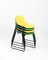 French Green and Yellow Stackable Iron Chairs in the style of René-Jean Caillete, 1950, Set of 4 7