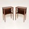 Antique Sheraton Inlaid Side Tables, 1930s, Set of 2 1