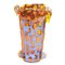 Sagarana Vase in Orange and Blue Leather by Fernando & Humberto Campana for Corsi Design Factory, Image 1