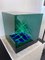 Italian Acrylic Glass Cinetic Work Cube Sculpture Lamp by James Riviere. 1970s 7