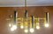 Golden Chandelier with 9 Lights by Gaetano Sciolari, Italy, 1960 2