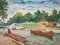 Elisée Maclet, Canal de L’Ourcq à La Sortie de Paris, Watercolor, Early 20th Century, Image 3