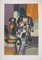 Marcel Mouly, Les Joueurs d'Echec, Original Lithograph, 1960s 1