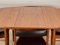 Runder Ausziehbarer Esstisch und Stühle aus Teak von McIntosh, 1960er, 5er Set 6
