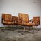 Vintage Tubular Armchairs in Leather, Set of 4 4