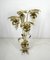 Italian Floral Floor Lamp in Brass with Alabaster Grapes, 1950s, Image 4