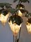 Italian Floral Floor Lamp in Brass with Alabaster Grapes, 1950s 12
