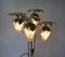 Italian Floral Floor Lamp in Brass with Alabaster Grapes, 1950s 11