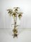 Italian Floral Floor Lamp in Brass with Alabaster Grapes, 1950s 2