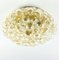 Large Amber Bubble Glass Flush Mount / Ceiling Light attributed to Helena Tynell for Limburg, Germany, 1970s 2
