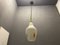 Lámpara colgante italiana de vidrio opalino, años 50, Imagen 3
