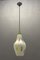 Lámpara colgante italiana de vidrio opalino, años 50, Imagen 5