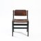 Brutalistische Vintage Stühle aus Leder und Holz, 2er Set 4