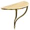 Italian Console Table in Marble and Brass, 1950 1