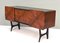 Italian Sideboard in Walnut with Brass Details and Glass Top, 1950 6