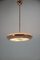 Funktionalistische UFO Deckenlampe aus Kupfer, 1930er 2
