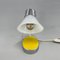 Lámpara de mesa ajustable pequeña de vidrio lechoso y cromo, años 60, Imagen 7