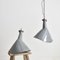 Industrial Elliptical Pendant Light by by Benjamin Crysteel, 1950s 3