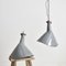 Lámpara colgante industrial elíptica de Benjamin Crysteel, años 50, Imagen 3