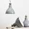 Lámpara colgante industrial Benjamin de 16 ″ en gris, años 50, Imagen 2