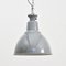 Lámpara colgante industrial Benjamin de 16 ″ en gris, años 50, Imagen 1