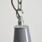 Industrial Grey Elliptical Pendant Light from Benjamin Crysteel, 1950s 3