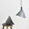 Industrial Grey Elliptical Pendant Light from Benjamin Crysteel, 1950s 2