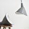 Industrial Grey Elliptical Pendant Light from Benjamin Crysteel, 1950s, Image 4