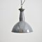 Industrial Grey Dome Pendant Light by Benjamin Crysteel, 1950s 1