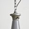 Lámpara colgante industrial en gris de Benjamin Crysteel, años 50, Imagen 5