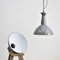 Lámpara colgante industrial en gris de Benjamin Crysteel, años 50, Imagen 2