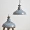 Industrial Grey Vented Pendant Light by by Benjamin Crysteel, 1950s, Image 2