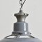Industrial Grey Vented Pendant Light by by Benjamin Crysteel, 1950s 5