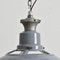 Industrial Grey Vented Pendant Light by by Benjamin Crysteel, 1950s, Image 5