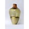 Olivgrüne Skulpturale Vase aus geblasenem Glas und Kupfer von Pia Wüstenberg 5