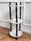 Small Italian 3-Tier Etagere Side Table in Carrara Marble and Wood, 1960s 3