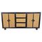 Mid-Century Wicker & Brass Sideboard, 1960s, Image 1