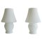 Italian White Table Lamps in Murano Glass from Venini, 1960s, Set of 2, Image 1