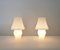 Lampes de Bureau Blanches en Verre de Murano de Venini, Italie, 1960s, Set de 2 2