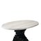 Mid-Century Modern Black & White Side Table with Spiral Marble Base, Italy, 1970s 6