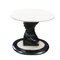 Mid-Century Modern Black & White Side Table with Spiral Marble Base, Italy, 1970s 3