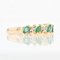 French Modern Emerald Diamond 18 Karat Yellow Gold Garter Ring 6