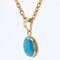 Modern Turquoise Stone 18 Karat Yellow Gold Pendant, Image 8