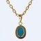 Modern Turquoise Stone 18 Karat Yellow Gold Pendant 7