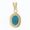 Modern Turquoise Stone 18 Karat Yellow Gold Pendant, Image 3