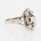 French White Sapphire 18 Karat White Gold Marquise Ring, 1970s, Image 6