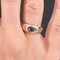 Sapphire Diamond 14 Karat Rose Gold Bangle Ring, 1900s 4